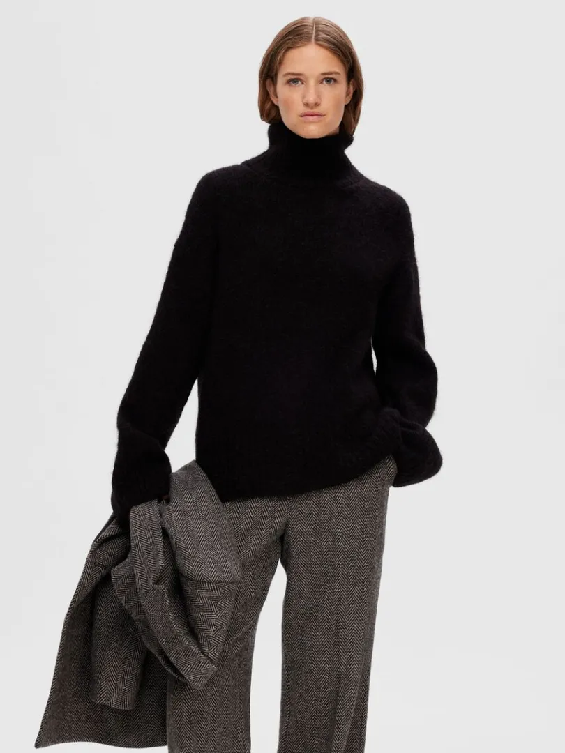 hj_hals_pullover_2-2.webp Strik>SELECTED HØJ HALS PULLOVER Black