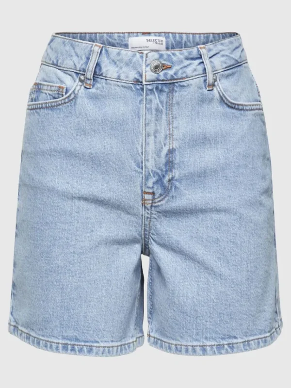 Shorts>SELECTED HØJTALJEDE DENIMSHORTS Blue