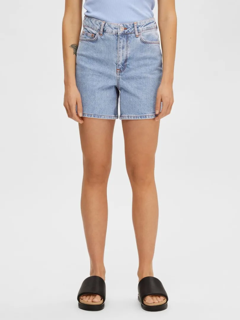 hjtaljede_denimshorts_1-1.webp Shorts>SELECTED HØJTALJEDE DENIMSHORTS Blue