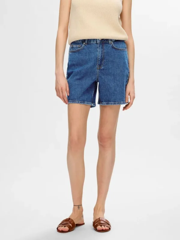 Shorts>SELECTED HØJTALJEDE DENIMSHORTS Blue