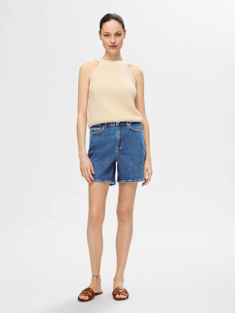 hjtaljede_denimshorts_2.webp Shorts>SELECTED HØJTALJEDE DENIMSHORTS Blue