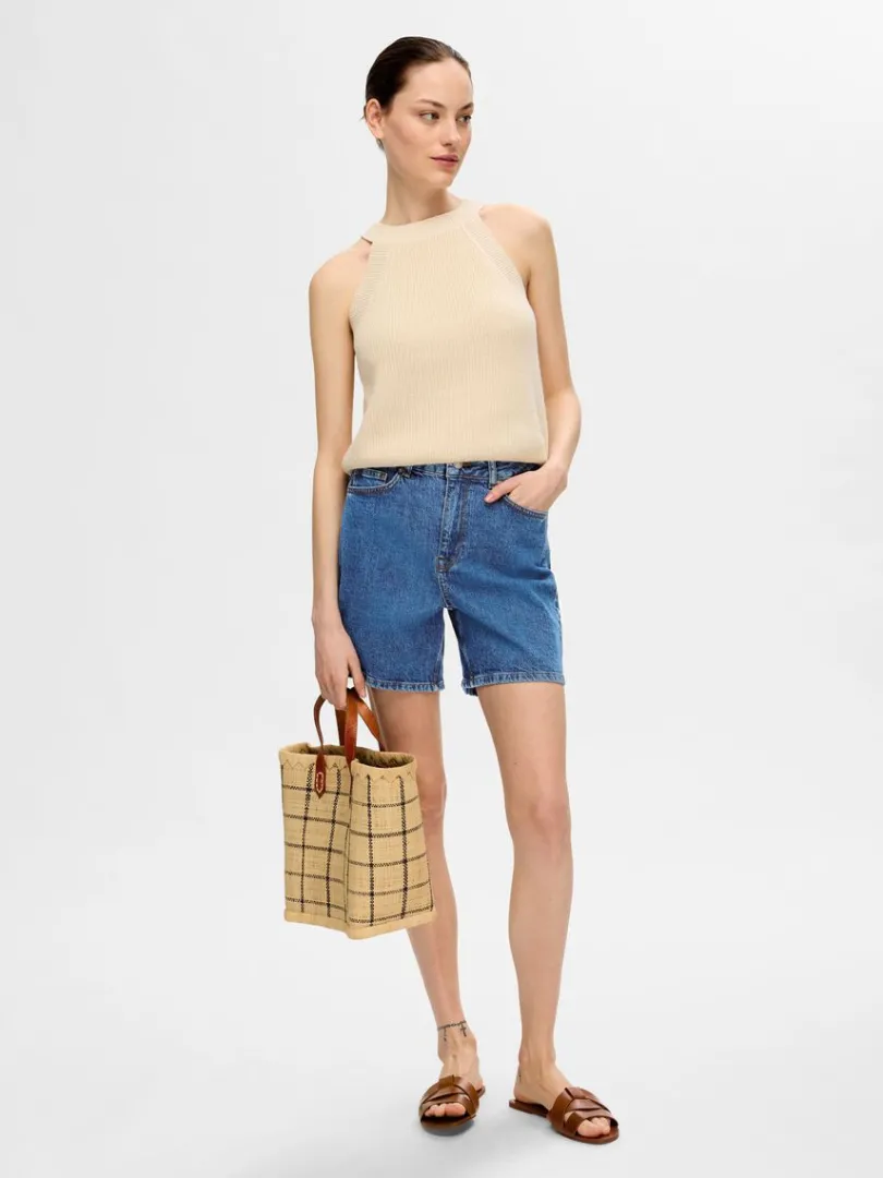 hjtaljede_denimshorts_3.webp Shorts>SELECTED HØJTALJEDE DENIMSHORTS Blue