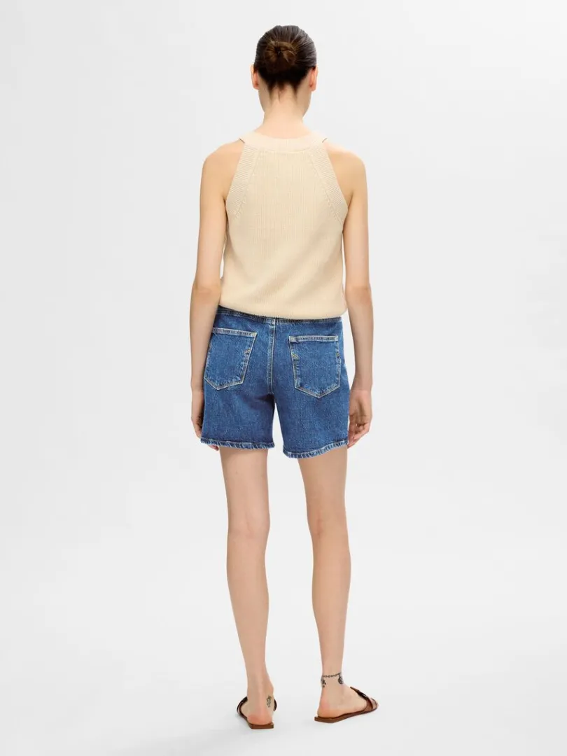 hjtaljede_denimshorts_5.webp Shorts>SELECTED HØJTALJEDE DENIMSHORTS Blue