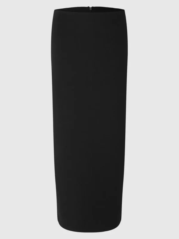 Nederdele>SELECTED HØJTALJEDE MAXINEDERDEL Black