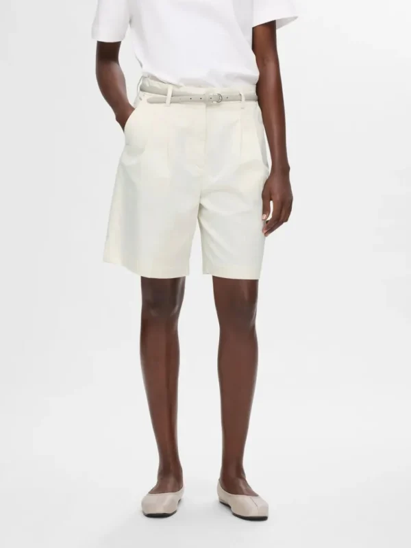 Shorts>SELECTED HØJTALJET CHINOSHORTS Beige