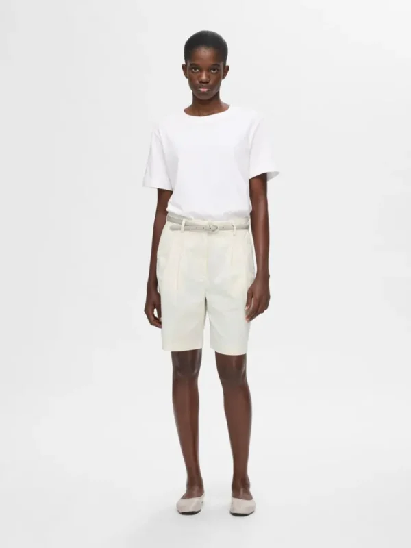 Shorts>SELECTED HØJTALJET CHINOSHORTS Beige