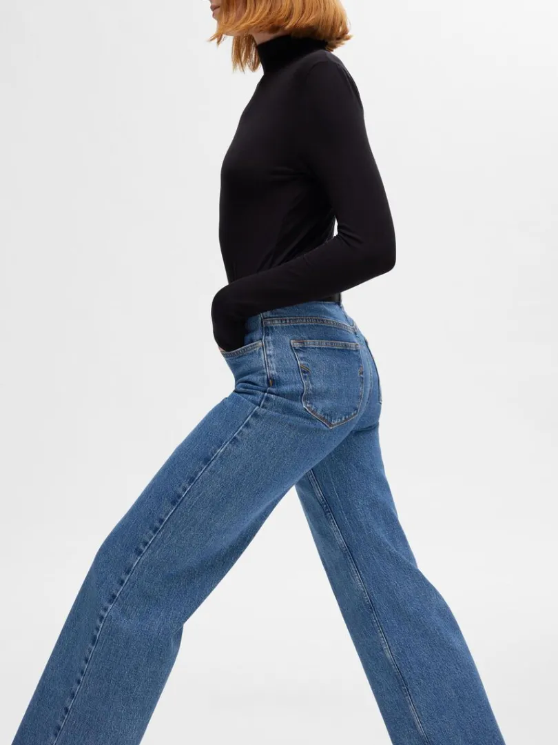 hjtaljet_jeans_med_vide_b_2.webp Jeans>SELECTED HØJTALJET JEANS MED VIDE BEN Blue