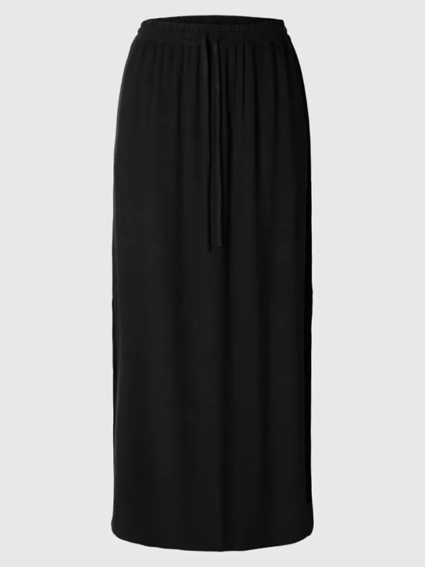 Nederdele>SELECTED HØJTALJET MAXINEDERDEL Black