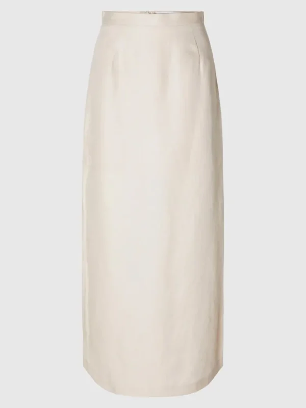 Nederdele>SELECTED HØJTALJET MAXINEDERDEL Beige