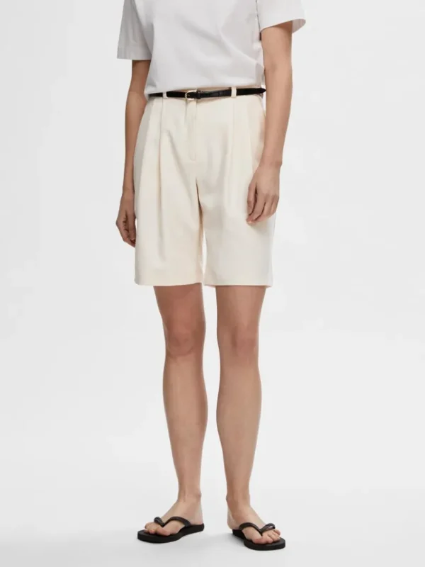 Shorts>SELECTED HØJTALJET SHORTS Beige