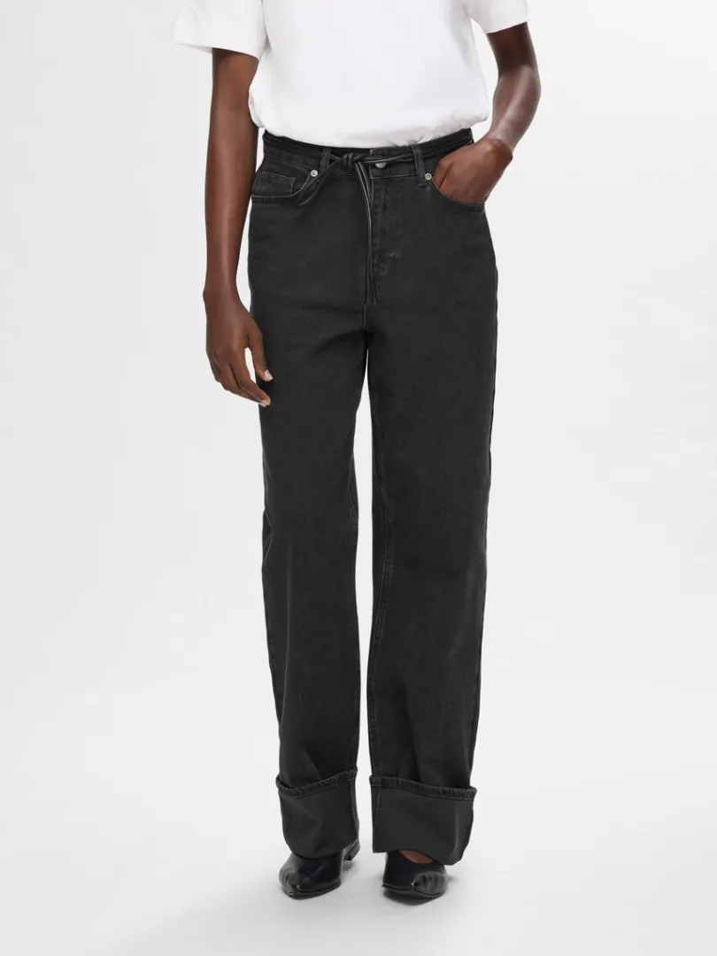 hjtaljet_wide_fit_jeans_0.webp Jeans>SELECTED HØJTALJET WIDE FIT JEANS Black