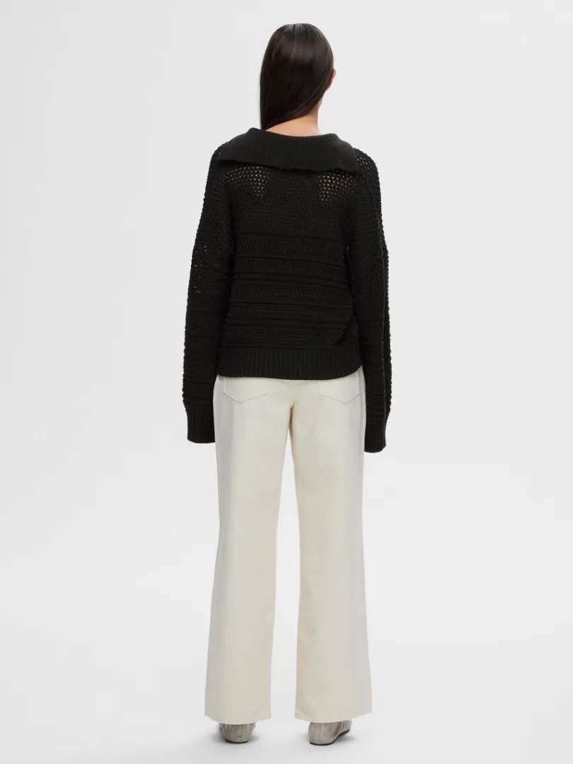 hklestil_pullover_4-1.webp Strik>SELECTED HÆKLESTIL PULLOVER Black