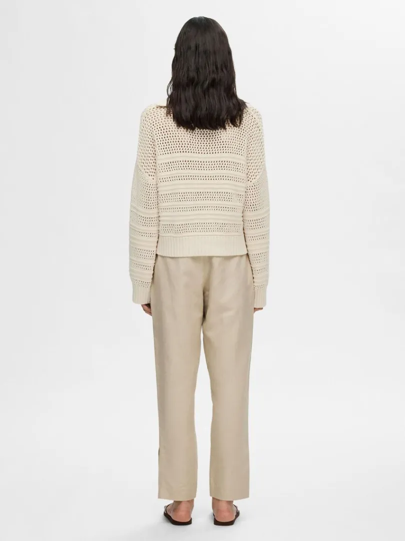 hklestil_pullover_4.webp Strik>SELECTED HÆKLESTIL PULLOVER Beige
