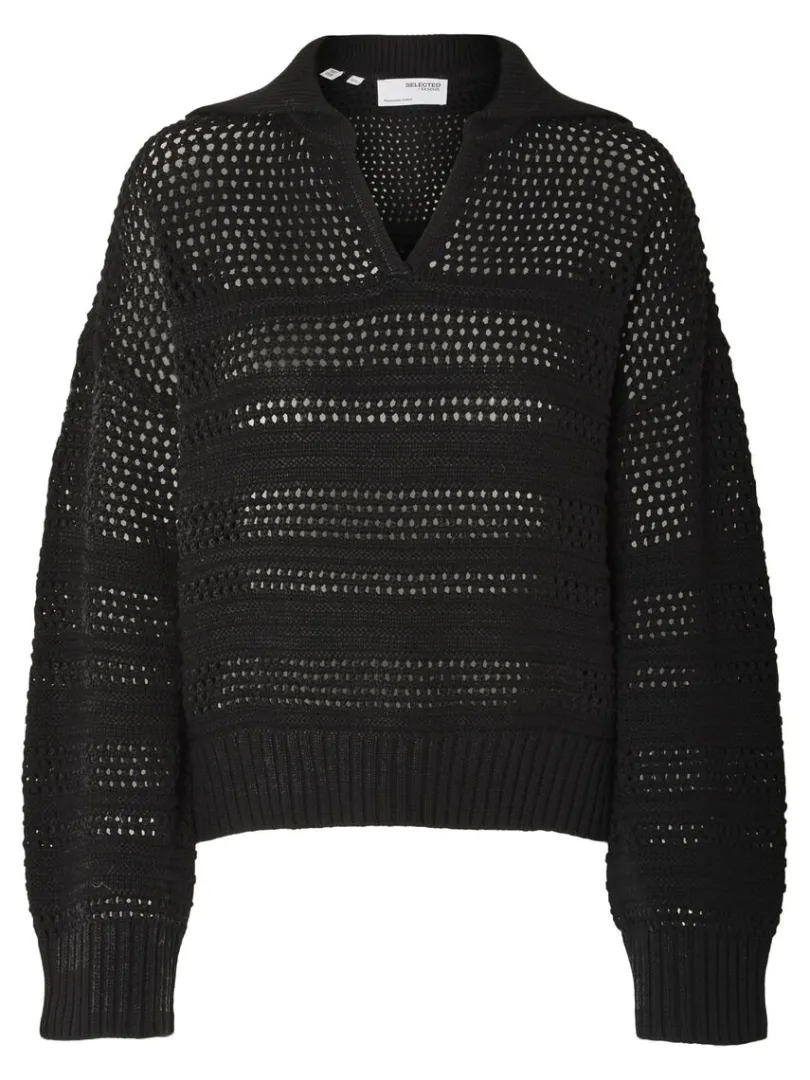 hklestil_pullover_5-1.webp Strik>SELECTED HÆKLESTIL PULLOVER Black