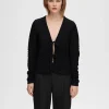 Strik>SELECTED HÆKLET CARDIGAN Black