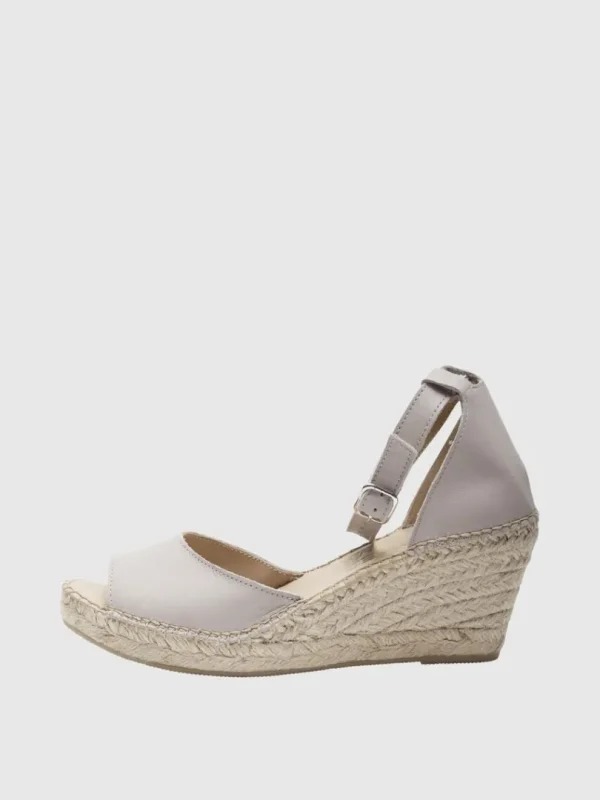 Sko>SELECTED HÆLE I LÆDER ESPADRILLOS Beige