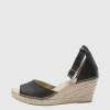 Sko>SELECTED HÆLE I LÆDER ESPADRILLOS Black