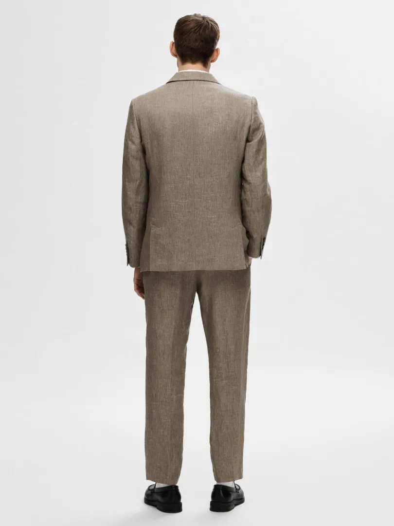hr_blazer_1.webp Jakkesæt & Blazers>SELECTED 100% HØR BLAZER Brown