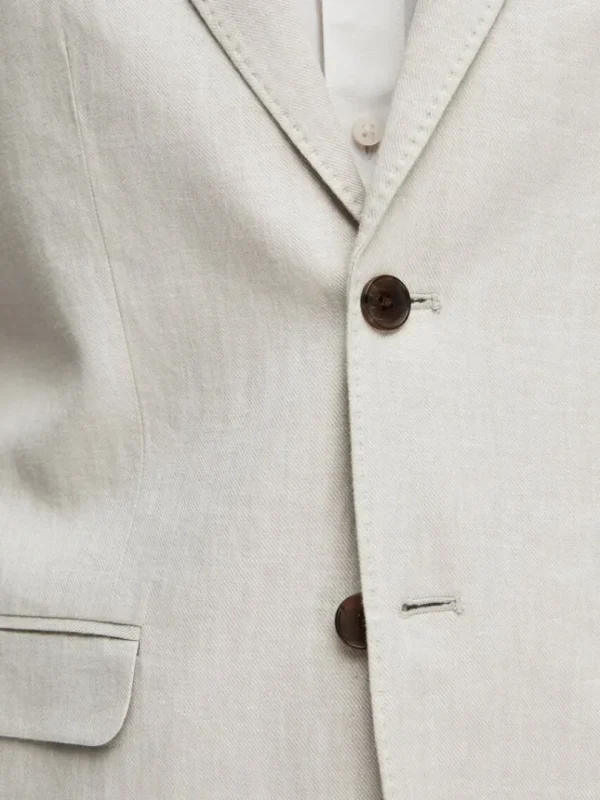Jakkesæt & Blazers>SELECTED 100% HØR BLAZER Beige