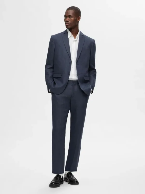 Bukser | Jakkesæt & Blazers>SELECTED 100% HØR HABITBUKSER Blue