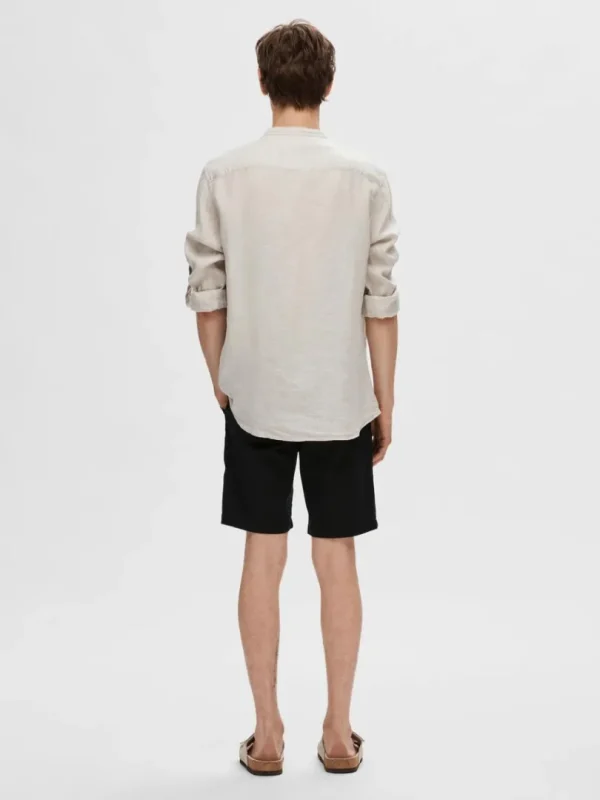 Skjorter>SELECTED 100% HØR LANGÆRMET SKJORTE Beige