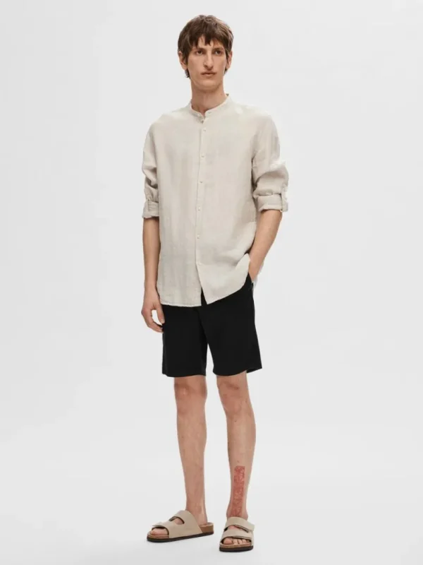 Skjorter>SELECTED 100% HØR LANGÆRMET SKJORTE Beige