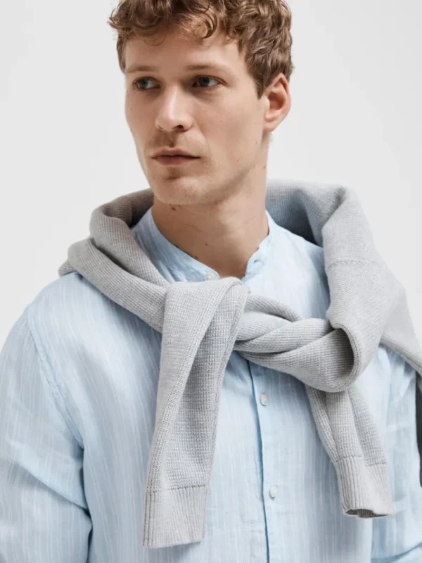 Skjorter>SELECTED 100% HØR LANGÆRMET SKJORTE Blue