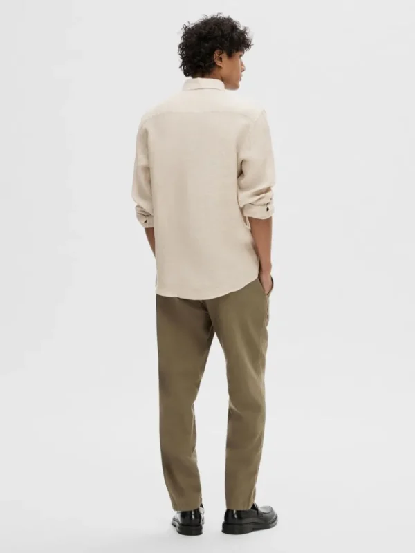 Skjorter>SELECTED 100% HØR SKJORTE Beige