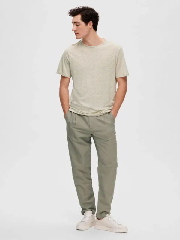 T-shirts>SELECTED HØR T-SHIRT Beige