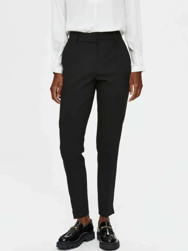 Bukser | Jakkesæt & Blazers>SELECTED INDSNÆVRET BUKSER Black