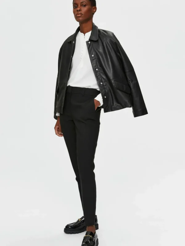 Bukser | Jakkesæt & Blazers>SELECTED INDSNÆVRET BUKSER Black