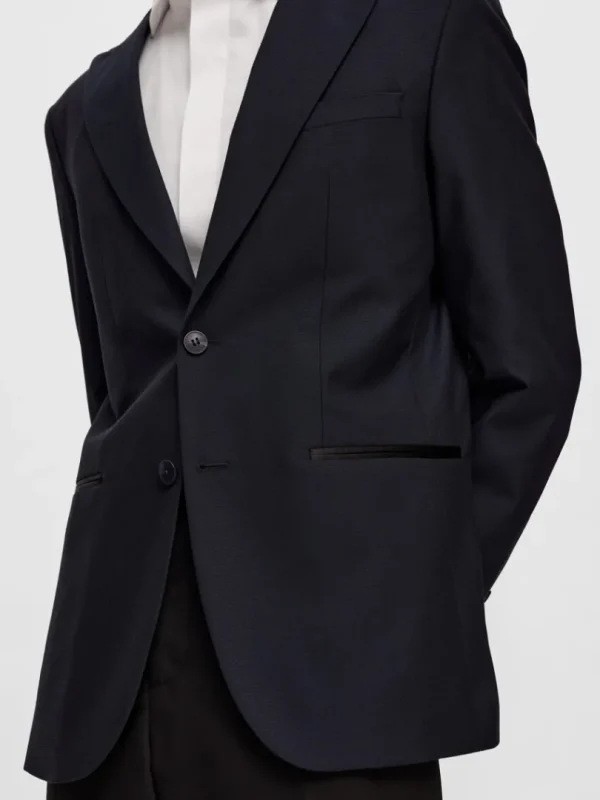 Jakkesæt & Blazers>SELECTED JACQUARD BLAZER Blue