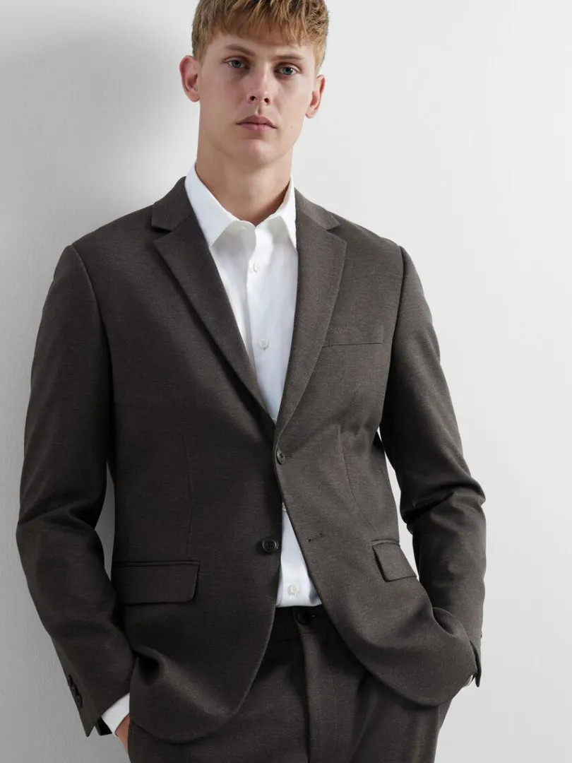 jersey_blazer_2-1.webp Jakkesæt & Blazers>SELECTED JERSEY BLAZER Brown