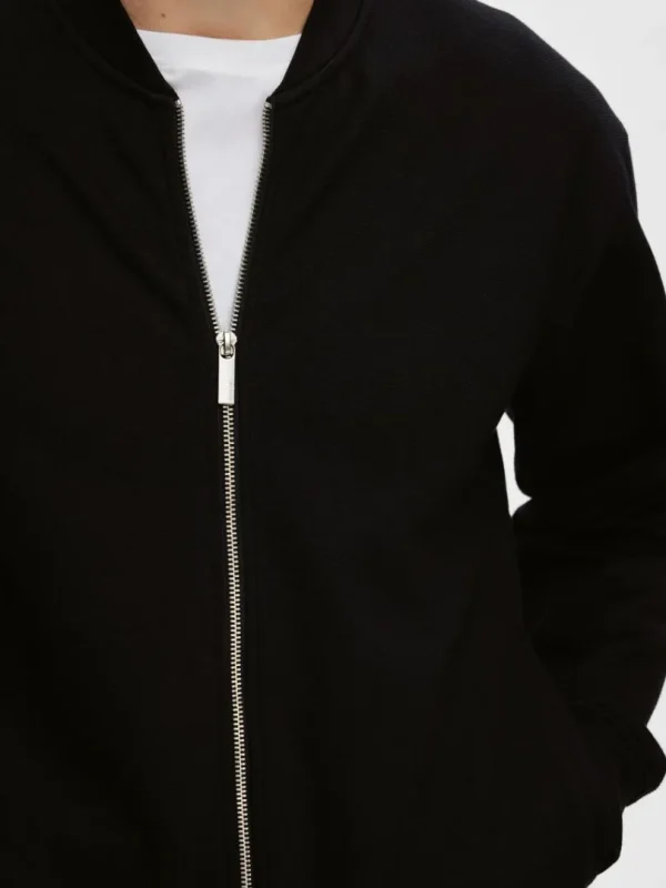 Overtøj>SELECTED JERSEY SWEATER Black