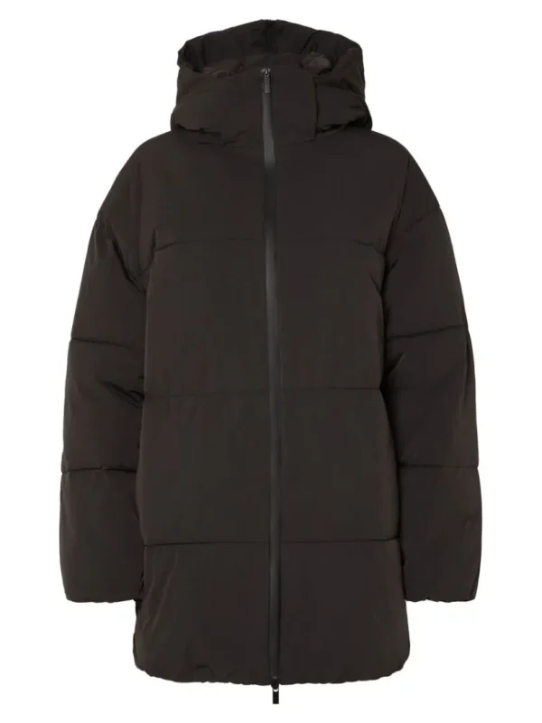 Overtøj>SELECTED JUSTERBAR PUFFERJAKKE Black