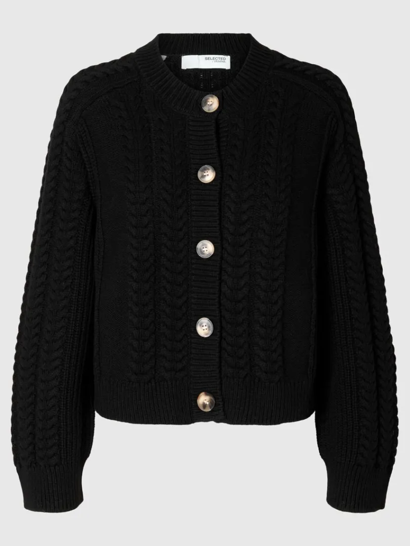 kabelstrik_cardigan_5-1.webp Strik>SELECTED KABELSTRIK CARDIGAN Black