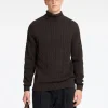 Strik>SELECTED KABELSTRIK PULLOVER Brown