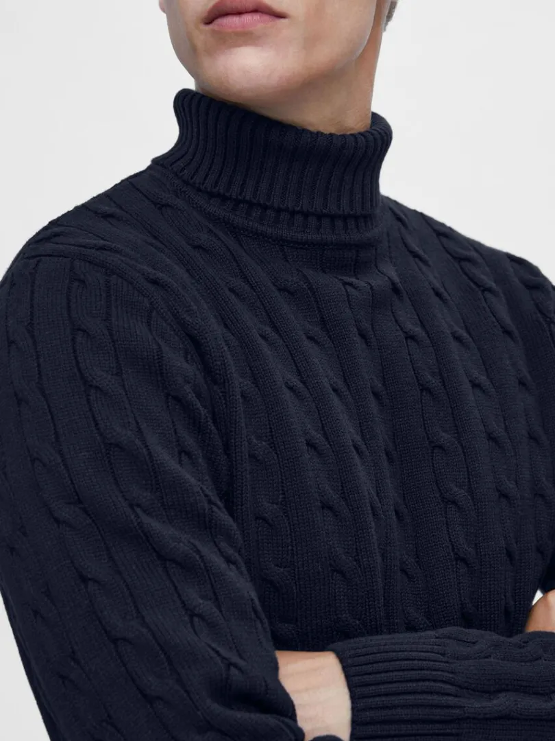 kabelstrik_pullover_3-1.webp Strik>SELECTED KABELSTRIK PULLOVER Blue