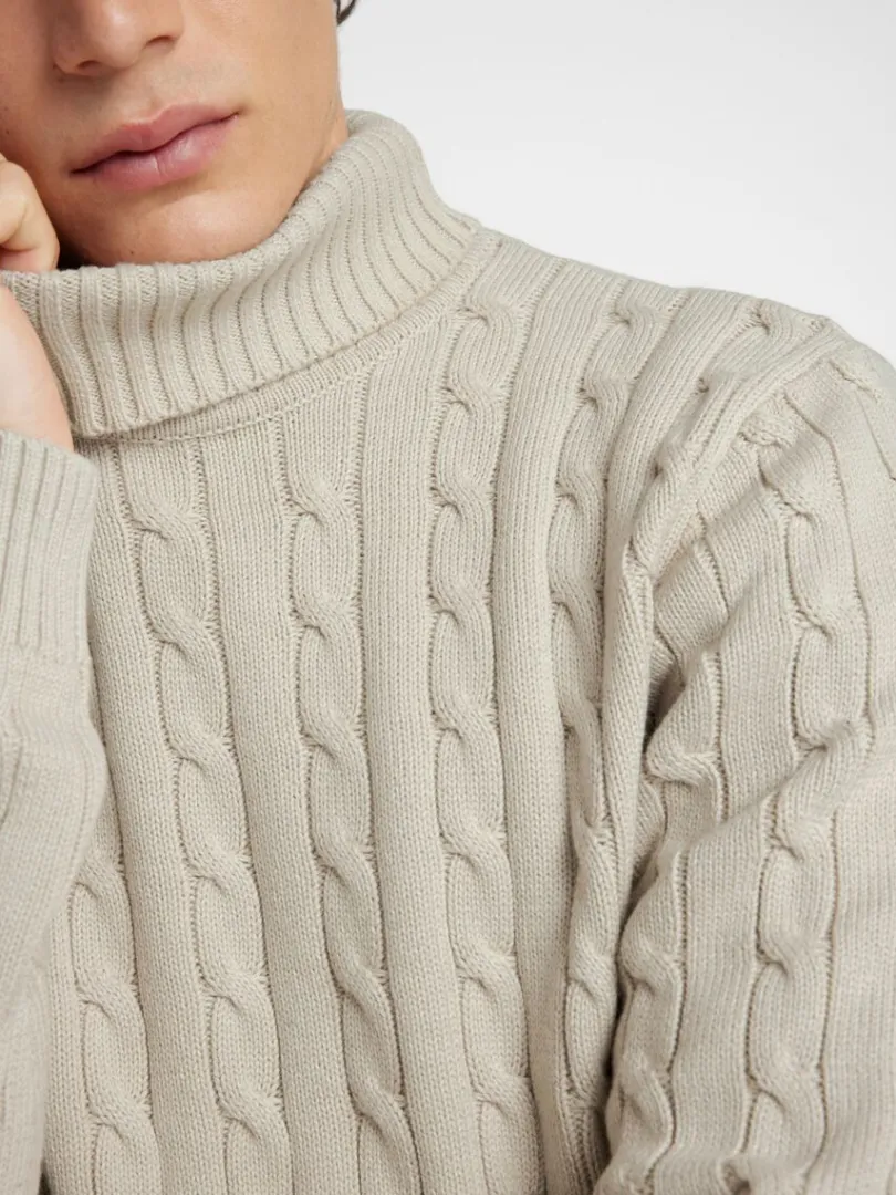 kabelstrik_pullover_3-2.webp Strik>SELECTED KABELSTRIK PULLOVER Beige