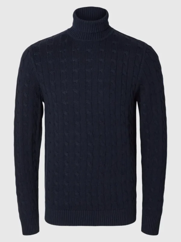 Strik>SELECTED KABELSTRIK PULLOVER Blue