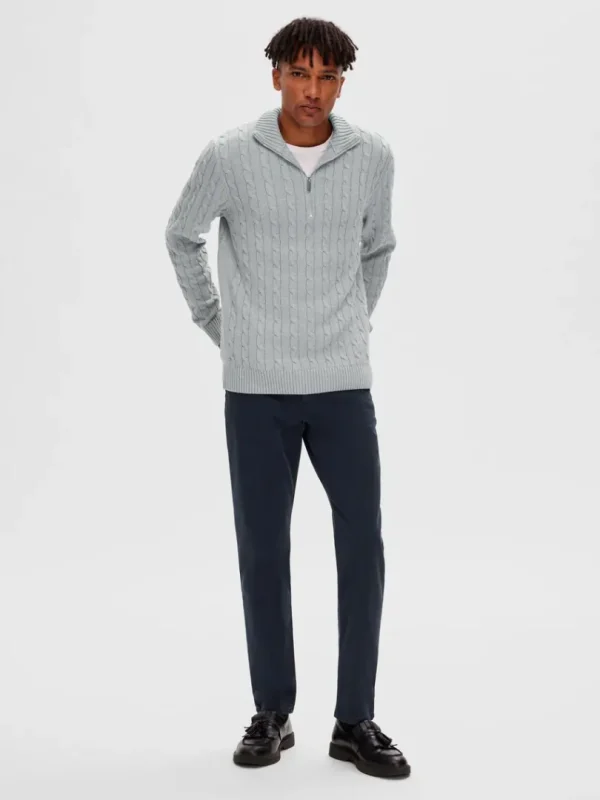 Strik>SELECTED KABELSTRIK STRIKTRØJE Grey