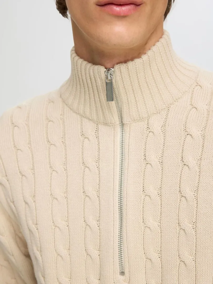 kabelstrik_striktrje_3-3.webp Strik>SELECTED KABELSTRIK STRIKTRØJE Beige