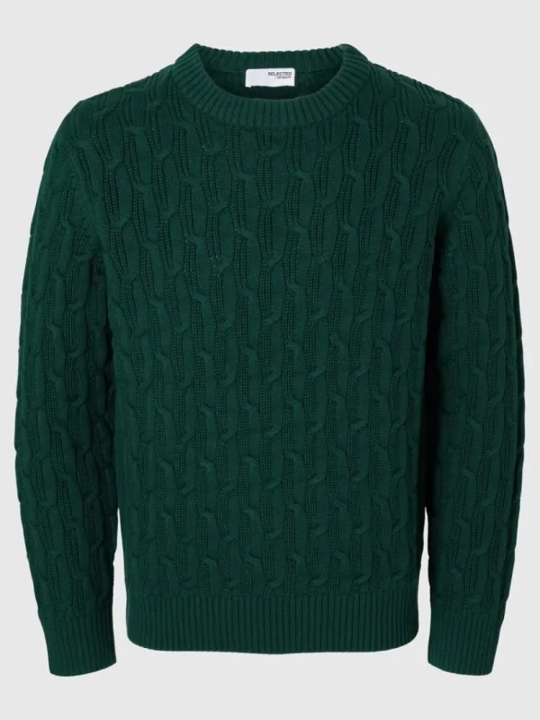 Strik>SELECTED KABELSTRIK STRIKTRØJE Green