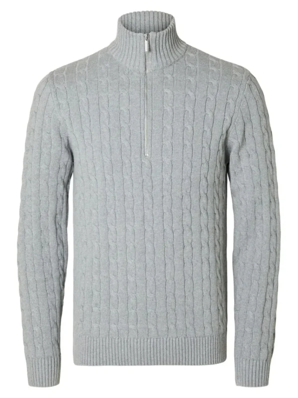 Strik>SELECTED KABELSTRIK STRIKTRØJE Grey