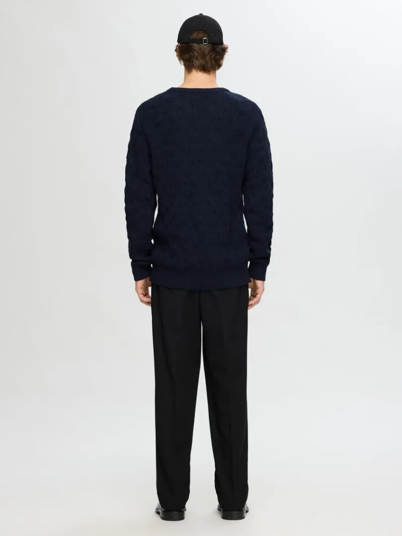 kabelstrik_sweater_med_ru_5.webp Strik>SELECTED KABELSTRIK SWEATER MED RUND HALS Blue