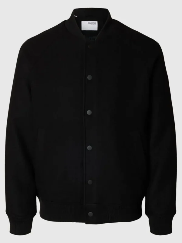 Overtøj>SELECTED KLASSISK BOMBERJAKKE Black