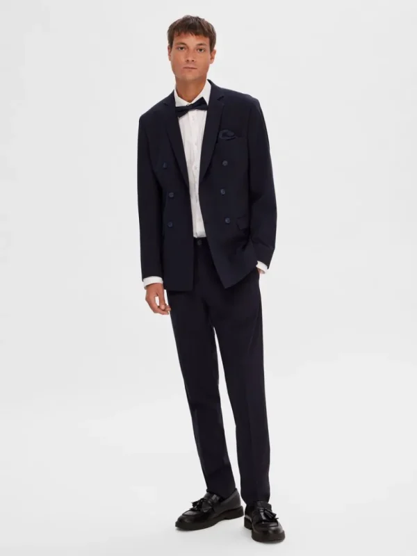 Jakkesæt & Blazers>SELECTED KLASSISK DOBBELTRADET BLAZER Blue