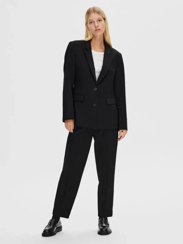 Jakkesæt & Blazers>SELECTED KLASSISK ENKELTRADET BLAZER Black