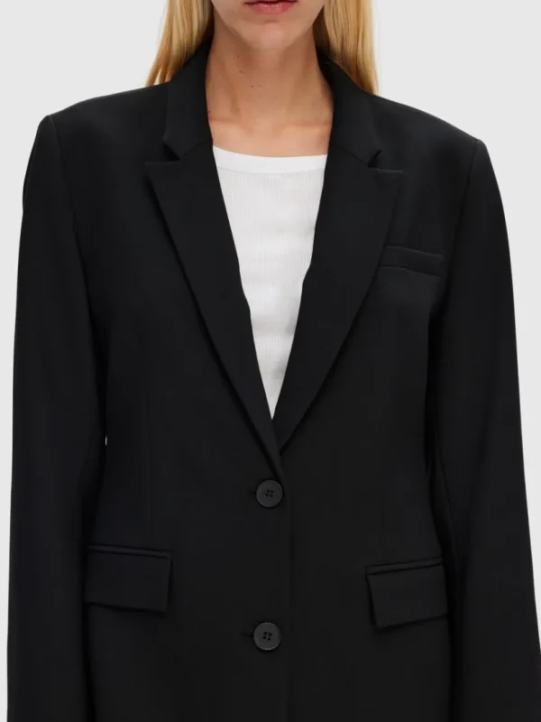 Jakkesæt & Blazers>SELECTED KLASSISK ENKELTRADET BLAZER Black