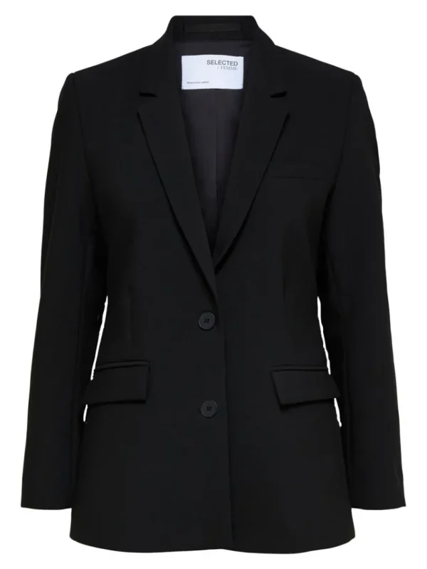 Jakkesæt & Blazers>SELECTED KLASSISK ENKELTRADET BLAZER Black
